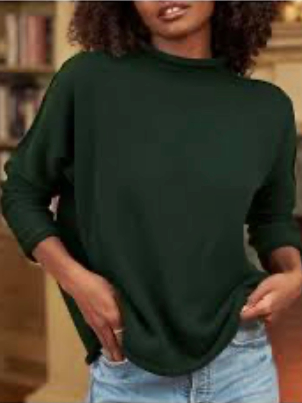 Frank & Eileen Dark Green Cowlneck Sweater